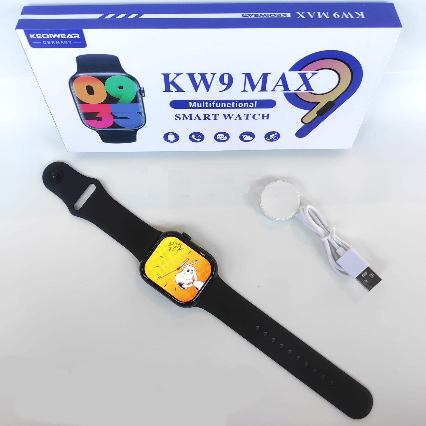 KW9 Max Smart Watch (২ জোড়া বেল্ট)