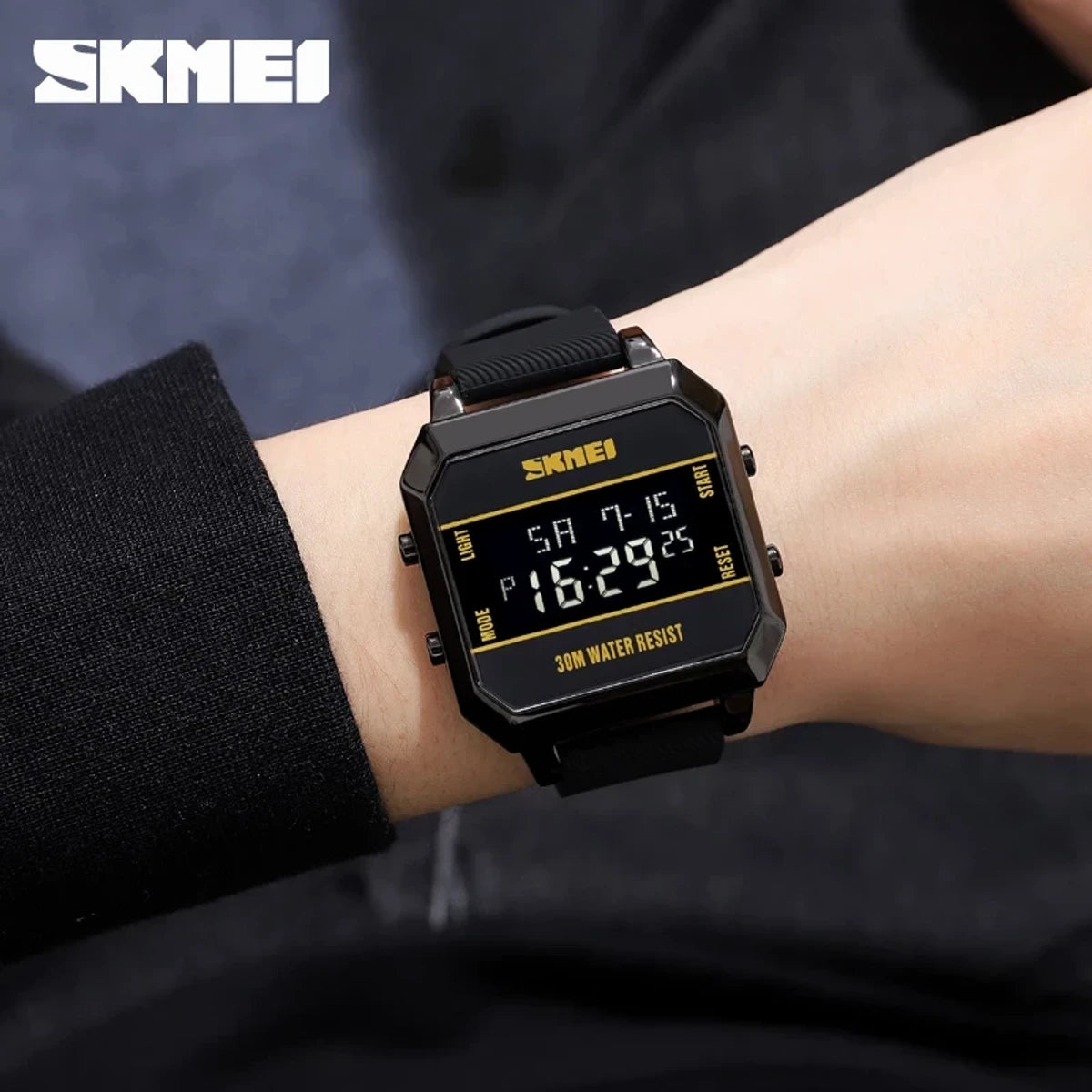 SKMEI WATCH MODEL 1848 DIGITAL LED WATCH FULL BLACK pro dokan