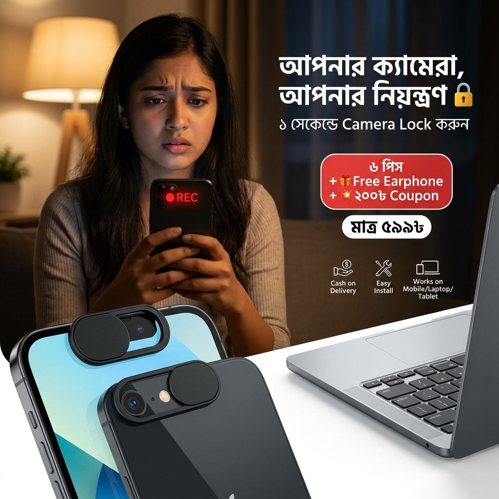 Camer Privacy Cover — ৬ পিস ফ্যামিলি প্যাক + ফ্রি গিফট