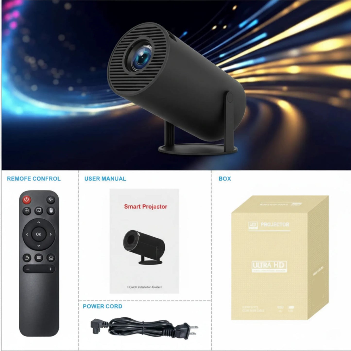 HY 300 Mini Android Projector