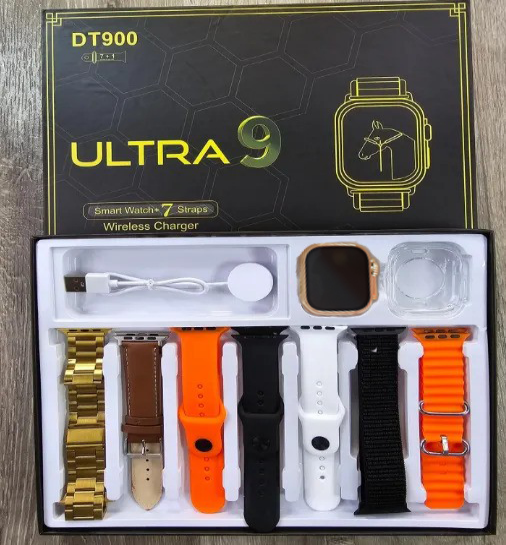 DT 900 Ultra 9 Golden edition Premium smartwatch (প্রিমিয়াম ডিজাইনের ৭ বেল্ট ও কভার ফ্রী) কিছু সময়ের জন্য অফার