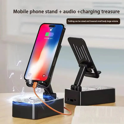 3-in-1 Wireless Speaker, Phone Stand & Power Bank