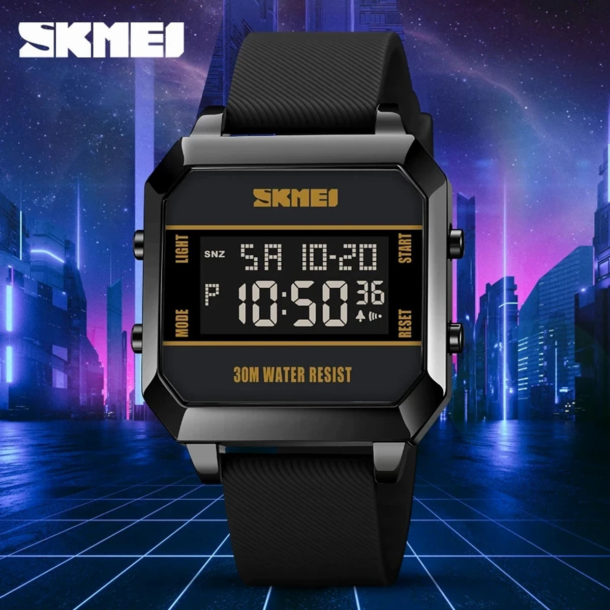 SKMEI WATCH MODEL 1848 DIGITAL LED WATCH - FULL BLACK