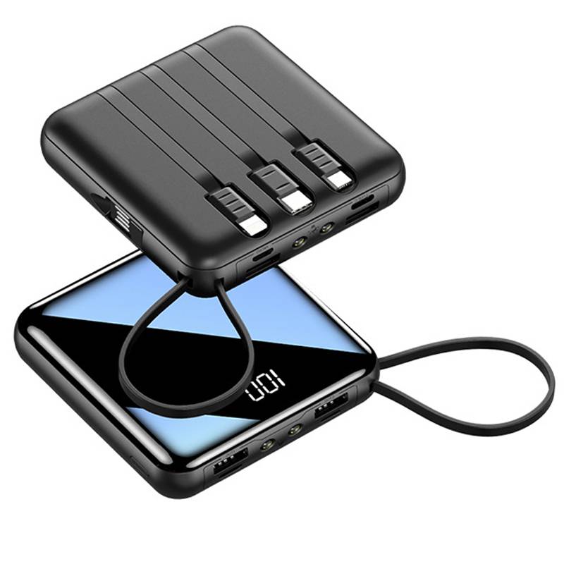 20000 MAH Powerbank with LED Display and All in One Cable set